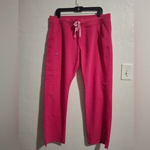 Women's Figs Hot Pink Technical Collection Scrub Pants Size L.